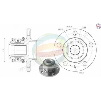 Roulement de roue avant ODM-MULTIPARTS 70-210101