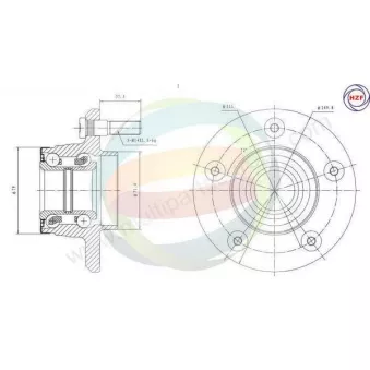 Roulement de roue avant ODM-MULTIPARTS 70-220001