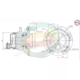 Roulement de roue arrière ODM-MULTIPARTS 70-220032