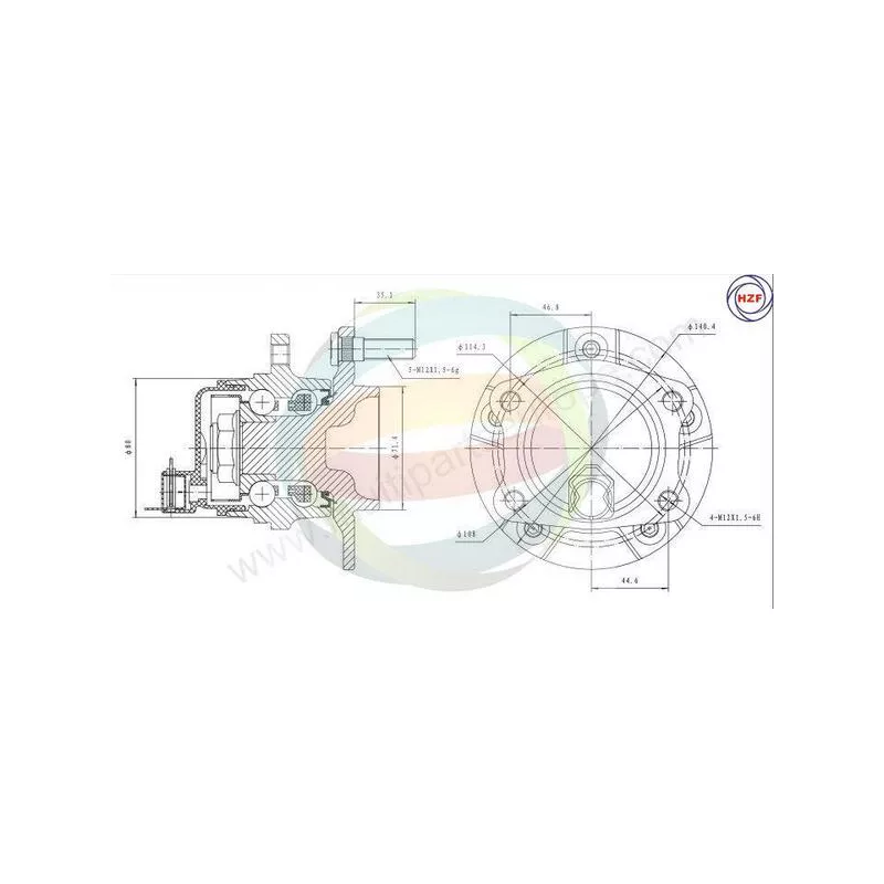 Roulement de roue arrière ODM-MULTIPARTS 70-220032