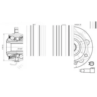 Roulement de roue avant ODM-MULTIPARTS 70-220039