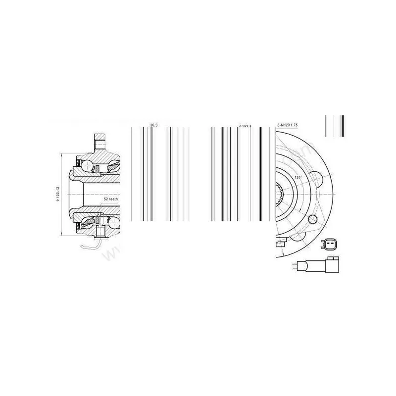 Roulement de roue avant ODM-MULTIPARTS 70-220039