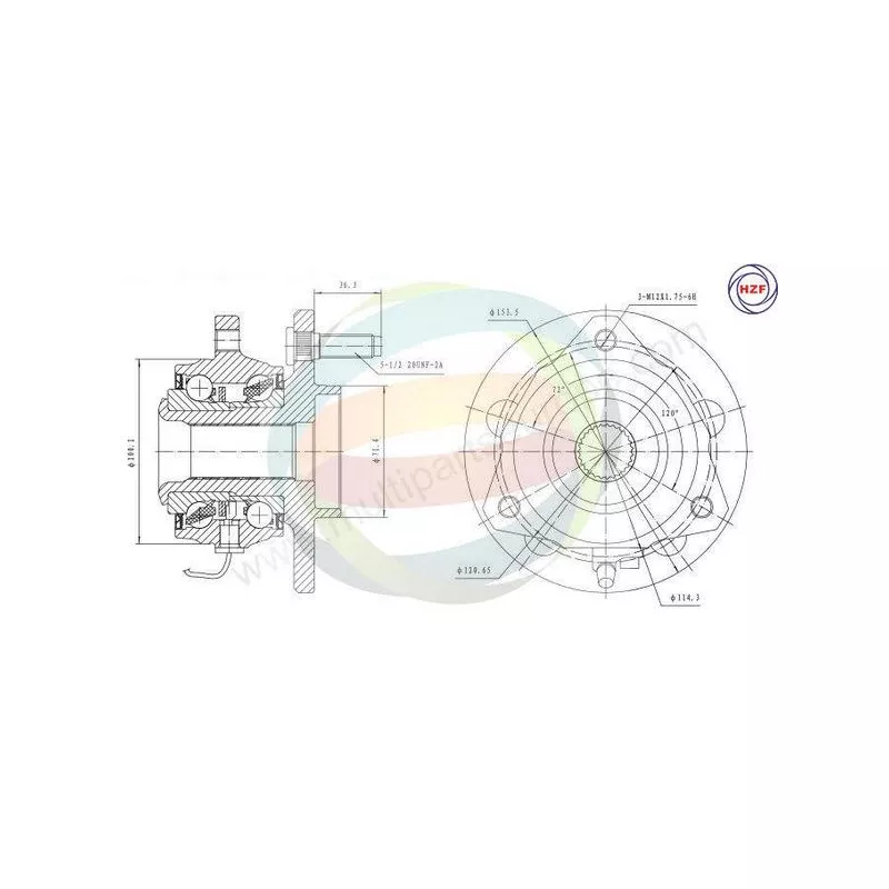 Roulement de roue avant ODM-MULTIPARTS 70-220040