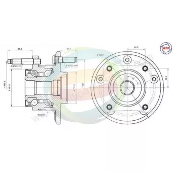 Roulement de roue arrière ODM-MULTIPARTS 70-220045