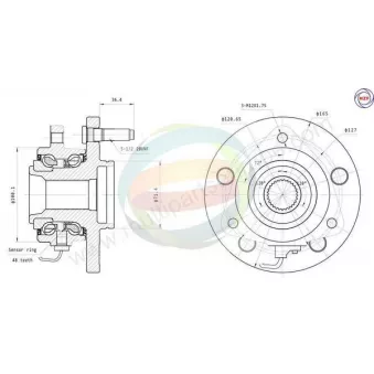 Roulement de roue avant ODM-MULTIPARTS 70-220046