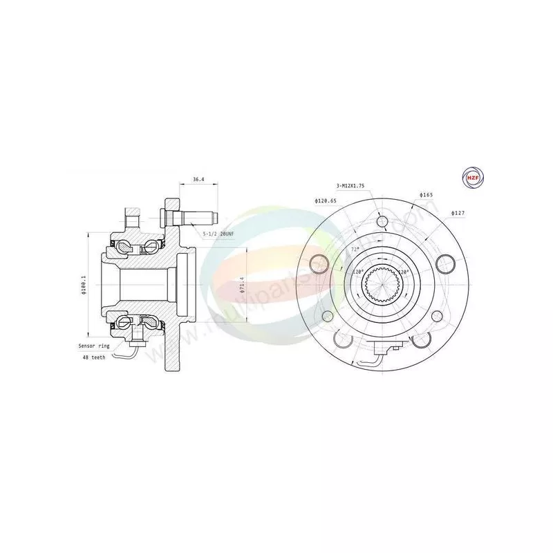 Roulement de roue avant ODM-MULTIPARTS 70-220046