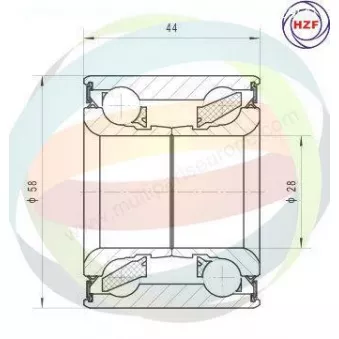 Roulement de roue arrière ODM-MULTIPARTS 70-230002