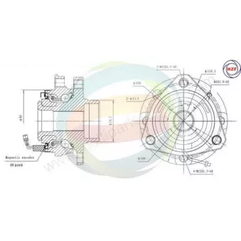 Roulement de roue avant ODM-MULTIPARTS 70-230011