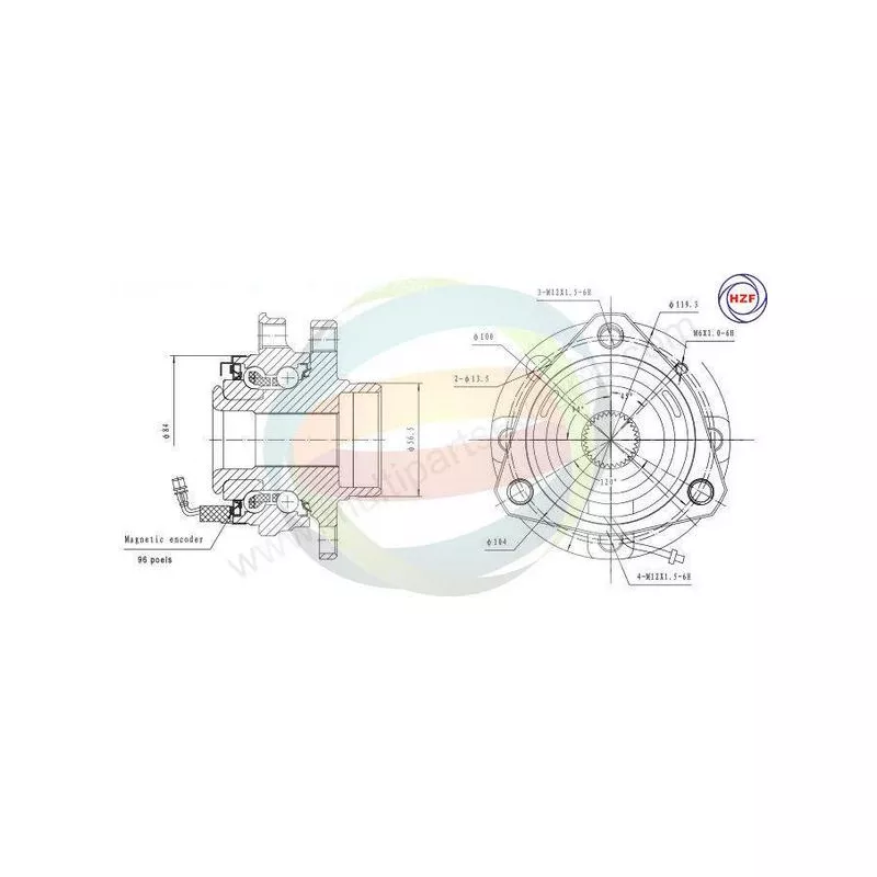 Roulement de roue avant ODM-MULTIPARTS 70-230011
