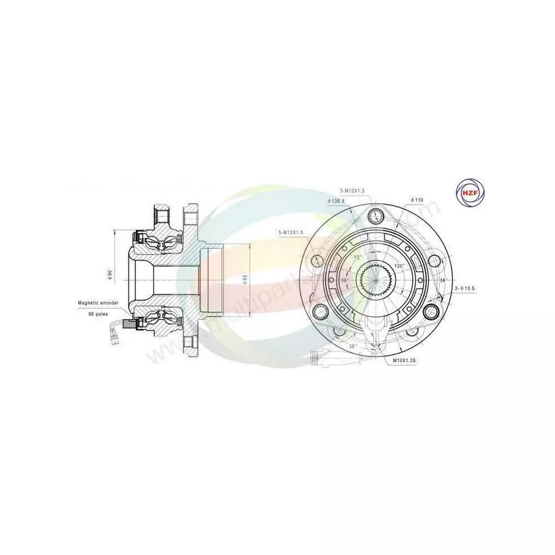 Roulement de roue avant ODM-MULTIPARTS 70-230014