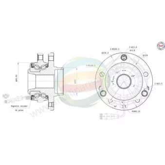 Roulement de roue avant ODM-MULTIPARTS 70-230015