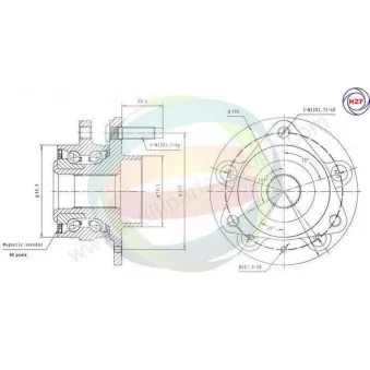 Roulement de roue avant ODM-MULTIPARTS 70-230018