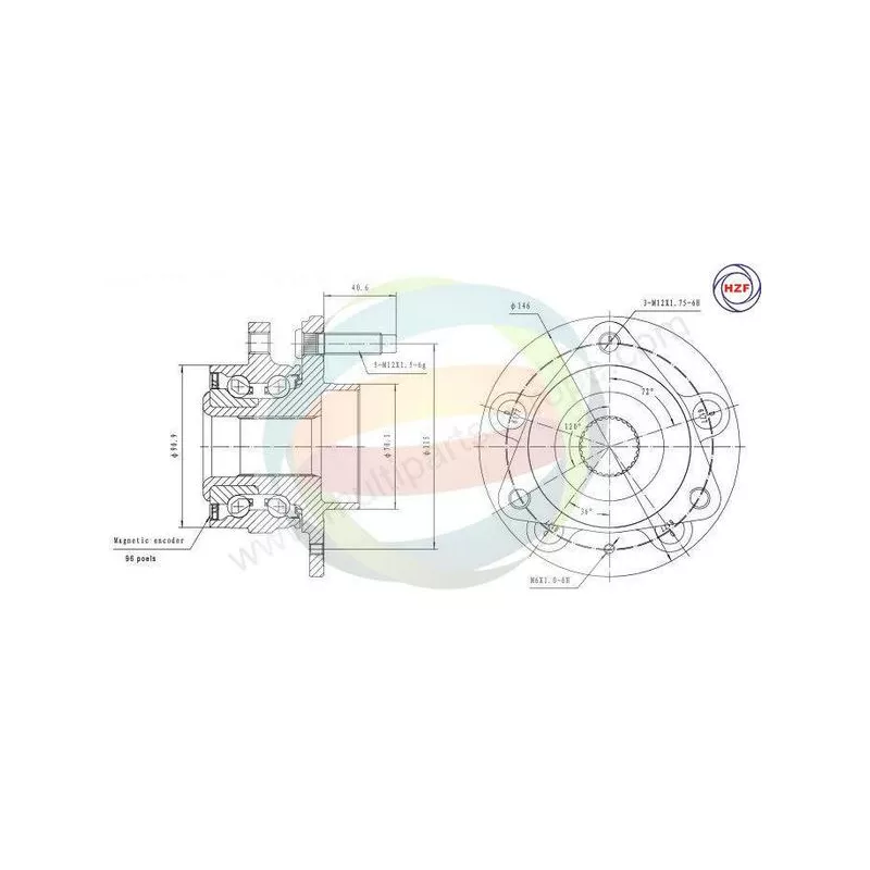 Roulement de roue avant ODM-MULTIPARTS 70-230018