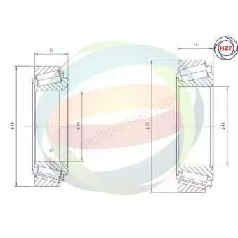 Roulement de roue avant ODM-MULTIPARTS 70-230022