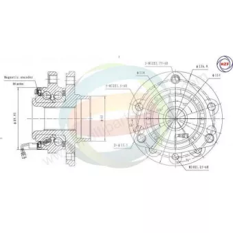 Roulement de roue avant ODM-MULTIPARTS 70-230026