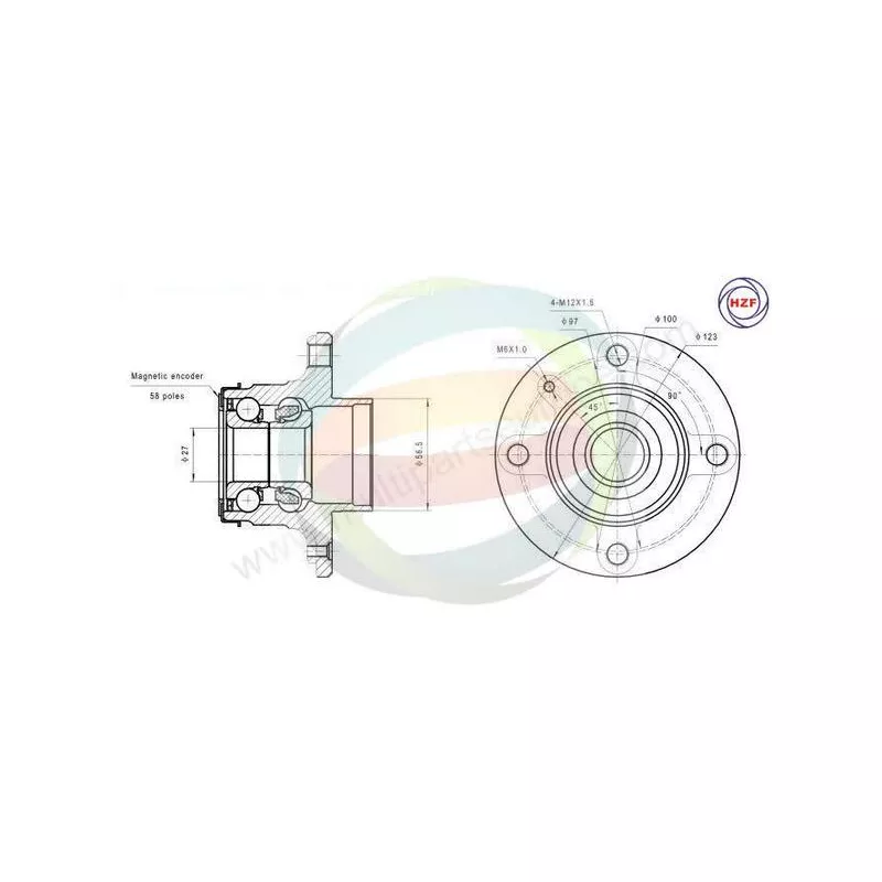 Roulement de roue arrière ODM-MULTIPARTS 70-230048