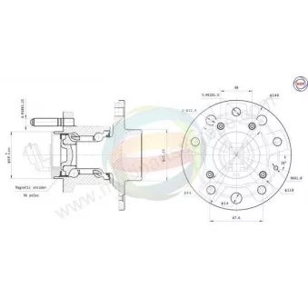 Roulement de roue arrière ODM-MULTIPARTS 70-230050