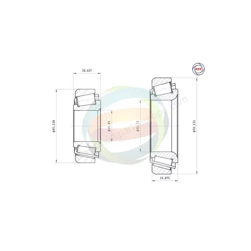 Roulement de roue arrière ODM-MULTIPARTS 70-230061