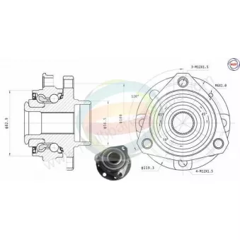 Roulement de roue avant ODM-MULTIPARTS 70-230063