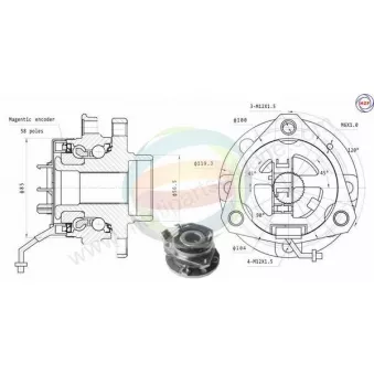 Roulement de roue avant ODM-MULTIPARTS 70-230064