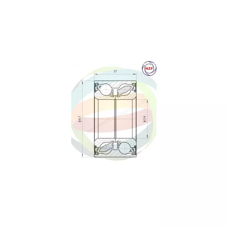 Roulement de roue avant ODM-MULTIPARTS 70-230066