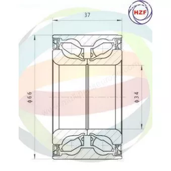 Roulement de roue avant ODM-MULTIPARTS 70-230067