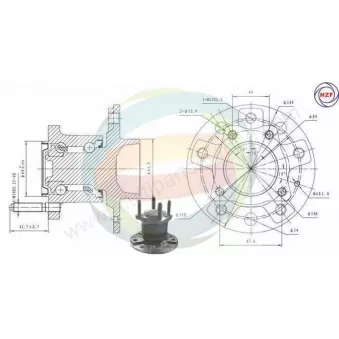Roulement de roue arrière ODM-MULTIPARTS 70-230069