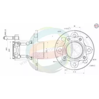 Roulement de roue arrière ODM-MULTIPARTS 70-230071