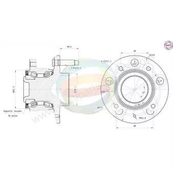 Roulement de roue arrière ODM-MULTIPARTS 70-230087
