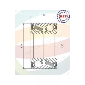 Roulement de roue avant ODM-MULTIPARTS 70-230091