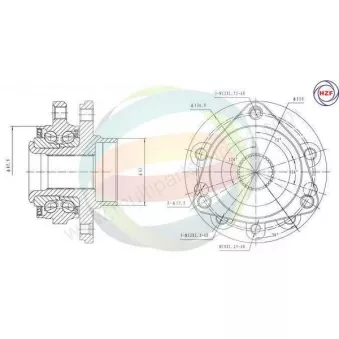 Roulement de roue avant ODM-MULTIPARTS 70-250011