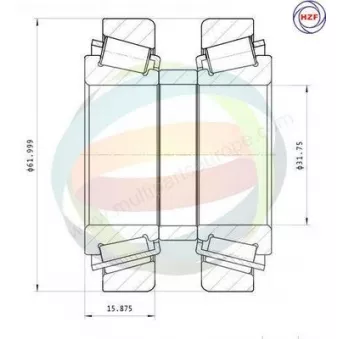 Roulement de roue avant ODM-MULTIPARTS 70-270041