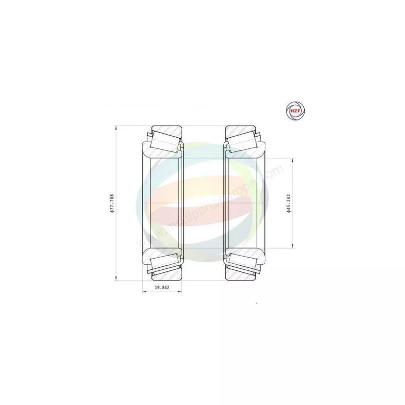 Roulement de roue avant ODM-MULTIPARTS 70-280001