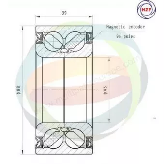 Roulement de roue avant ODM-MULTIPARTS 70-290015