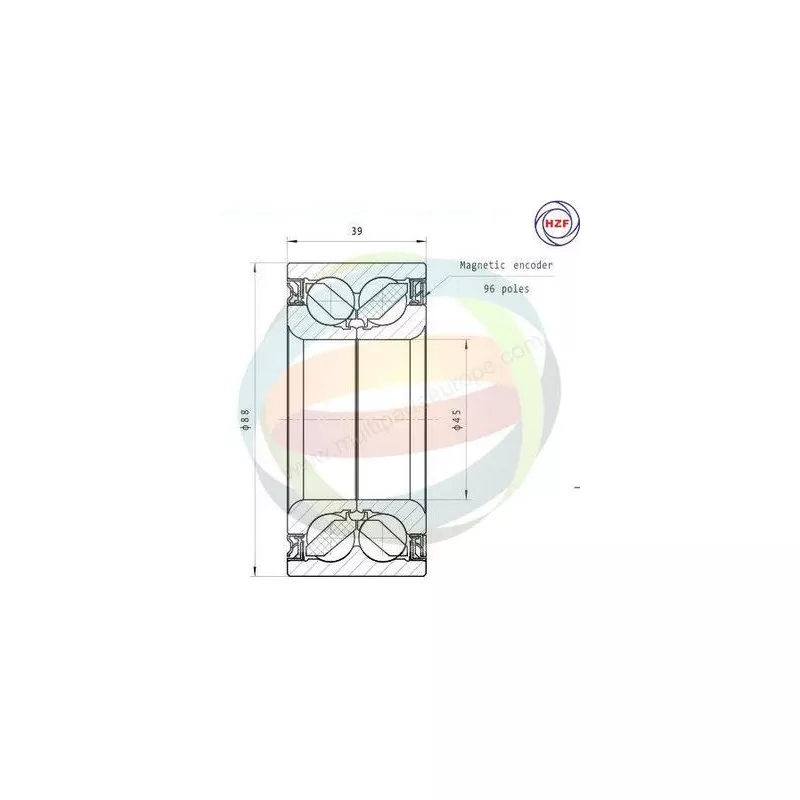 Roulement de roue avant ODM-MULTIPARTS 70-290015