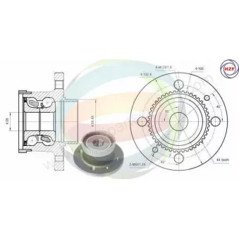 Roulement de roue arrière ODM-MULTIPARTS 70-290025