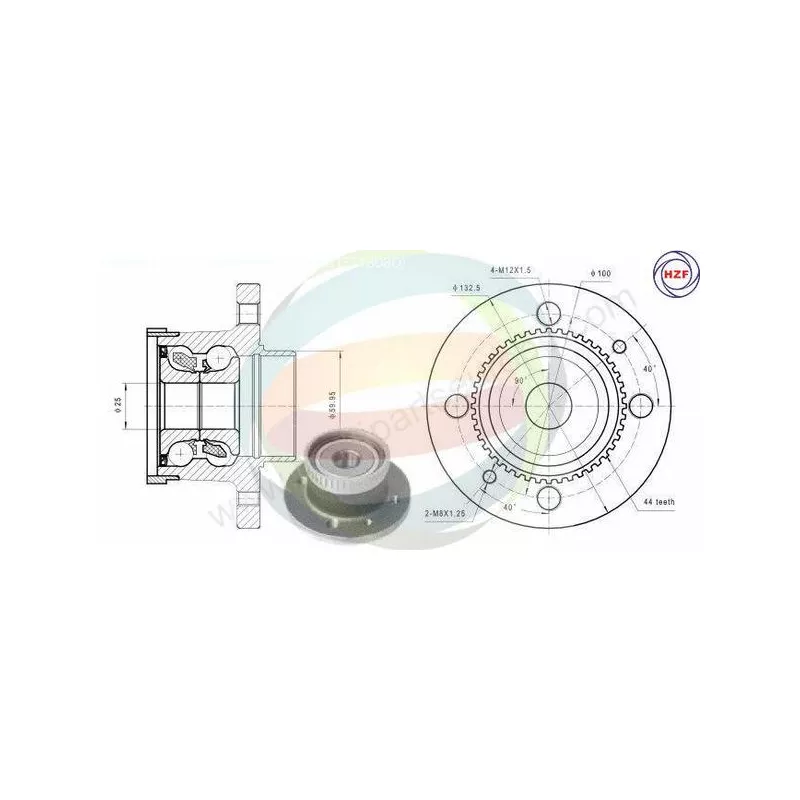 Roulement de roue arrière ODM-MULTIPARTS 70-290025