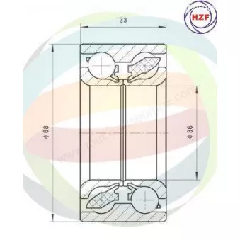 Roulement de roue avant ODM-MULTIPARTS 70-300009