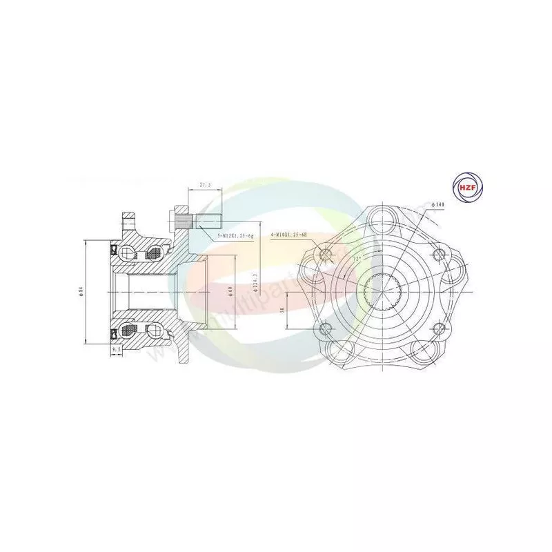 Roulement de roue avant ODM-MULTIPARTS 70-300013