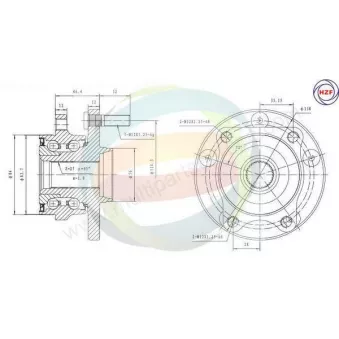 Roulement de roue avant ODM-MULTIPARTS 70-300047