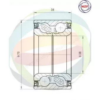 Roulement de roue avant ODM-MULTIPARTS 70-310002
