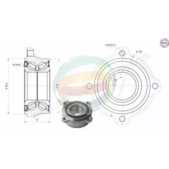 Roulement de roue arrière ODM-MULTIPARTS 70-340016