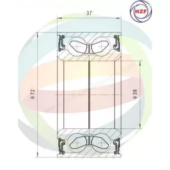 Roulement de roue arrière ODM-MULTIPARTS 70-340017