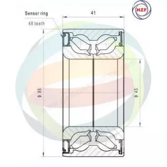 Roulement de roue arrière ODM-MULTIPARTS 70-340019