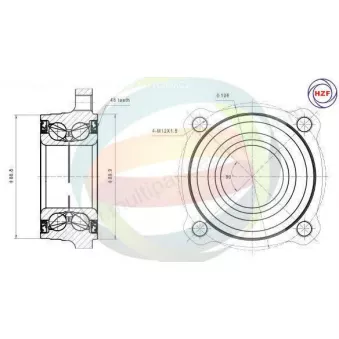 Roulement de roue arrière ODM-MULTIPARTS 70-340023