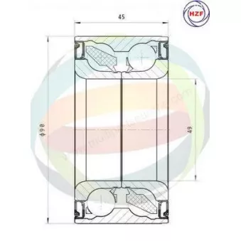 Roulement de roue avant ODM-MULTIPARTS 70-340031