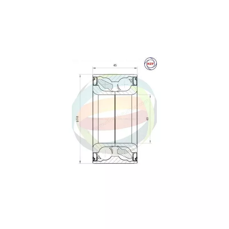 Roulement de roue avant ODM-MULTIPARTS 70-340031