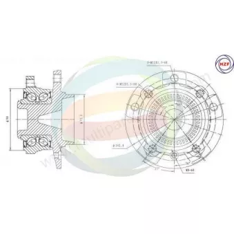 Roulement de roue avant ODM-MULTIPARTS 70-340038
