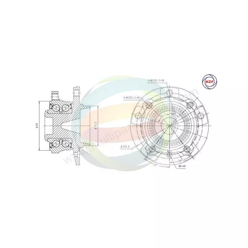 Roulement de roue avant ODM-MULTIPARTS 70-340038
