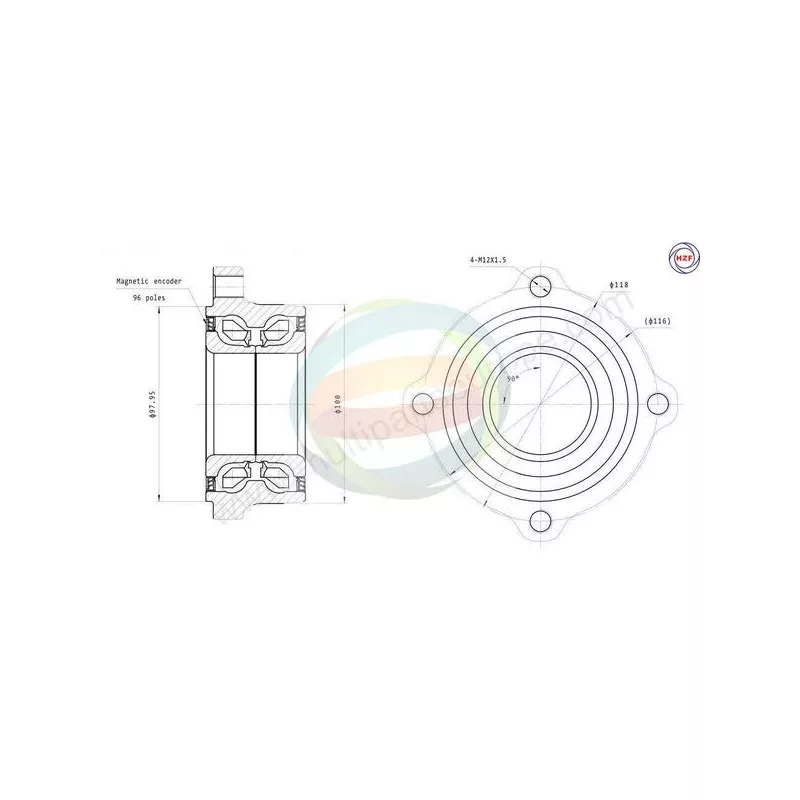 Roulement de roue arrière ODM-MULTIPARTS 70-340048